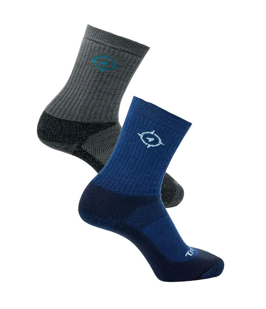 MERINO HIKER TWIN PACK MID WEIGHT - GREY & NAVY COMBO
