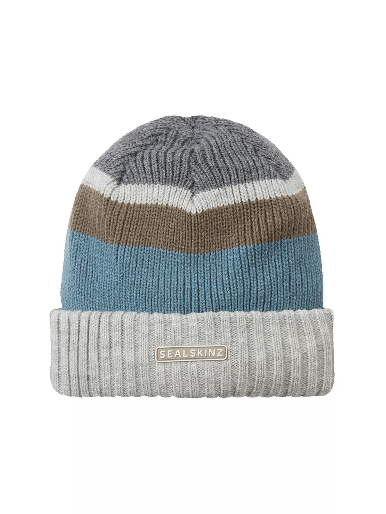 CROMER WATERPROOF COLD WEATHER ROLL CUFF STRIPED BEANIE