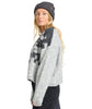 PALM FOREVER WOMEN'S CREW NECK SWEATER - OFF BLACK