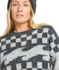 PALM FOREVER WOMEN'S CREW NECK SWEATER - OFF BLACK