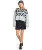 PALM FOREVER WOMEN'S CREW NECK SWEATER - OFF BLACK