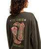 Billabong Women's Rinding West Long-Sleeve T-Shirt – Off Black