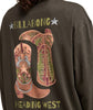 Billabong Women's Rinding West Long-Sleeve T-Shirt – Off Black