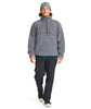 BOUNDARY TOMBSTONE MOCK NECK FLEECE - PEWTER