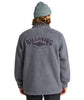 BOUNDARY TOMBSTONE MOCK NECK FLEECE - PEWTER