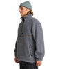 BOUNDARY TOMBSTONE MOCK NECK FLEECE - PEWTER