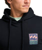 STAMP PULL OVER HOODIE - BLACK