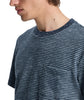 LOPAZ STRIPED SHORT SLEEVE POCKET TEE - DARK NAVY LOPAZ STRIPES