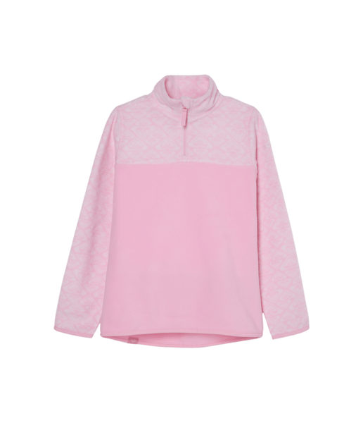 Roxy Girls' Whitecamp Half-Zip Fleece – Rose Shadow Roxygram (Ages 10-16)