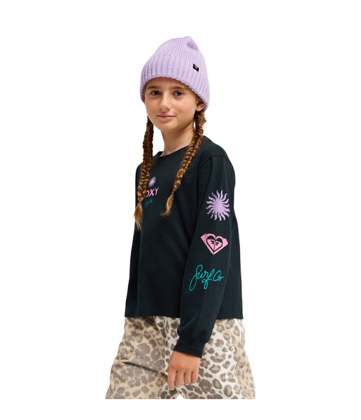 ORCHID REGULAR LONG SLEEVE TEE (AGES 12 - 14) - ANTHRACITE