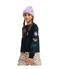 ORCHID REGULAR LONG SLEEVE TEE (AGES 4 - 10) - ANTHRACITE