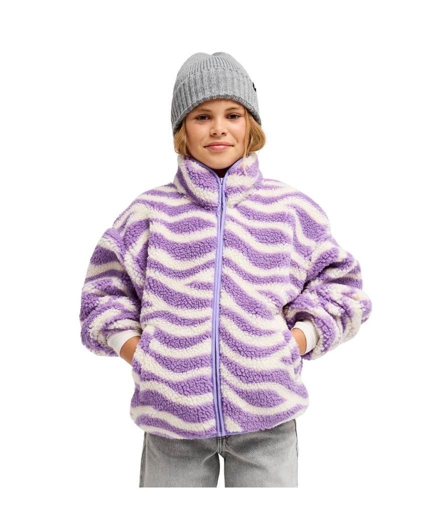 Roxy Kids' Like Electricity Sherpa Fleece – Viola Wild Whirls (Ages 12-16)