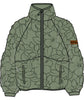 Roxy Kids' Blurry Cloud Full-Zip Polar Fleece – Oil Green Outline (Ages 8-14)