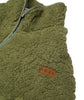 Roxy Kids' Blurry Cloud Full-Zip Polar Fleece – Oil Green Outline (Ages 8-14)