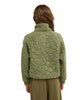 Roxy Kids' Blurry Cloud Full-Zip Polar Fleece – Oil Green Outline (Ages 8-14)