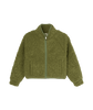 Roxy Kids' Blurry Cloud Full-Zip Polar Fleece – Oil Green Outline (Ages 8-14)
