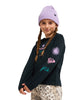 ORCHID REGULAR LONG SLEEVE TEE (AGES 12 - 14) - ANTHRACITE