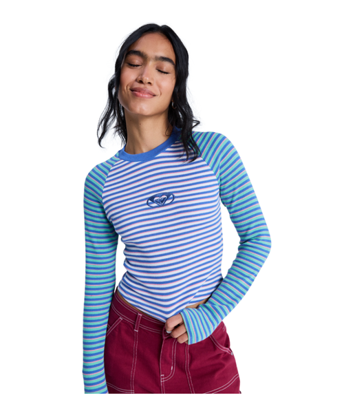 HIGHLITE SEASON LONG SLEEVE TOP - COCONUT MILK STRIPY SOUL MINI