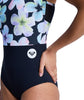 ROXY ACTIVE PT PERF ONE PIECE SWIMSUIT - ANTHRACITE IM FLEUR REAL