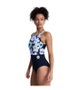 ROXY ACTIVE PT PERF ONE PIECE SWIMSUIT - ANTHRACITE IM FLEUR REAL