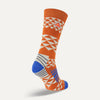 ELSING SINGLE LAYER BAMBOO MID LENGTH PATTERN HIKING SOCK - ORANGE
