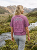 CASCADE CROPPED TEE - BERRY
