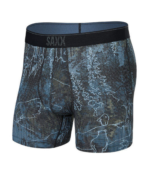 QUEST QUICK DRY MESH BOXER BRIEF WITH FLY - SLIM FIT - SMOKEY MOUNTAINS- MULTI