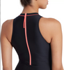 WOMEN'S CABLE ZIPPED HIGHNECK SWIMSUIT