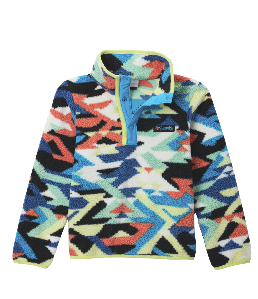 Columbia Helvetia II Printed Half Snap Fleece in Compass Blue Reflections – Ages 4 to 8
