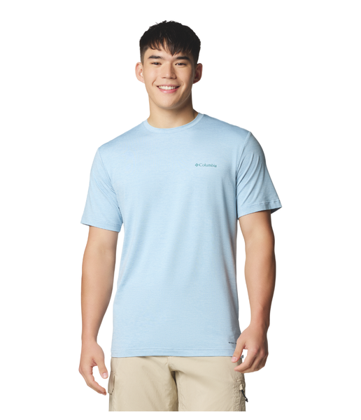 MEN'S KWICK HIKE BACK GRAPHIC SS TEE - RIPPLE BLUE HEATHER