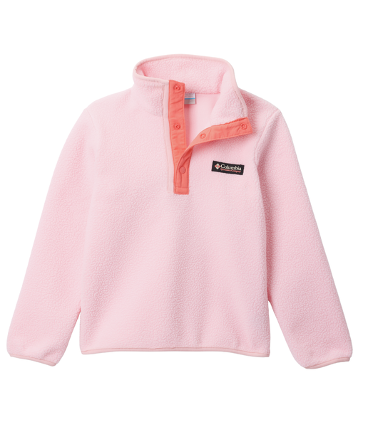 YOUTH HELVETIA II HALF SNAP FLEECE - SATIN PINK (AGES 4-10)