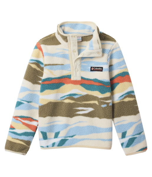 YOUTH HELVETIA II PRINTED HALF SNAP FLEECE - CHALK ROGUE VALLE (AGES 10-18)