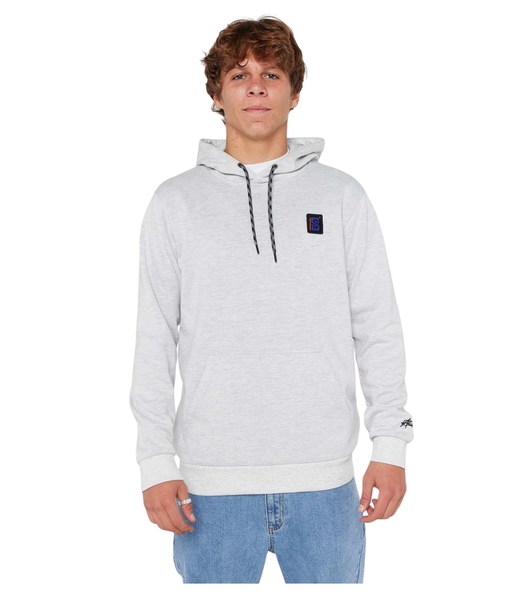 Anti Series Grey Marle Fleece Hoodie for Surf and Outdoor Wear
