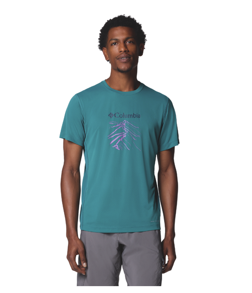 MEN'S ZERO RULES LIGHT SS GRAPHIC CREW - RIVER BLUE
