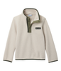 Columbia Youth Helvetia II Sherpa Half Snap Fleece – soft white fleece pullover for kids with high collar and contrast trim

