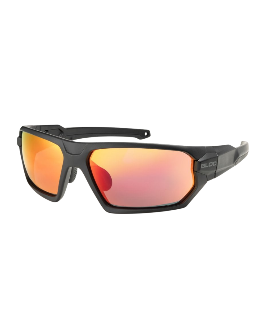 TWENTY FIVE XMR90 SUNGLASSES - MATT BLACK FRAME / RED MIRROR CAT. 3 LENS