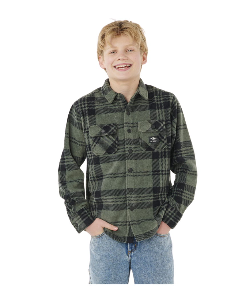 Rip Curl Fun Times Polar Fleece Shirt Youth Deep Cactus