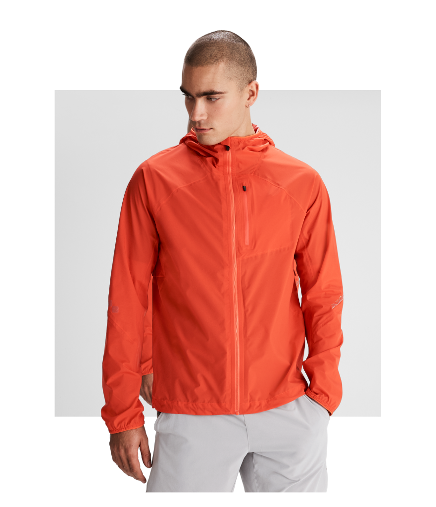MEN'S SEEKER 2.5L RAIN JACKET - HUT ORANGE