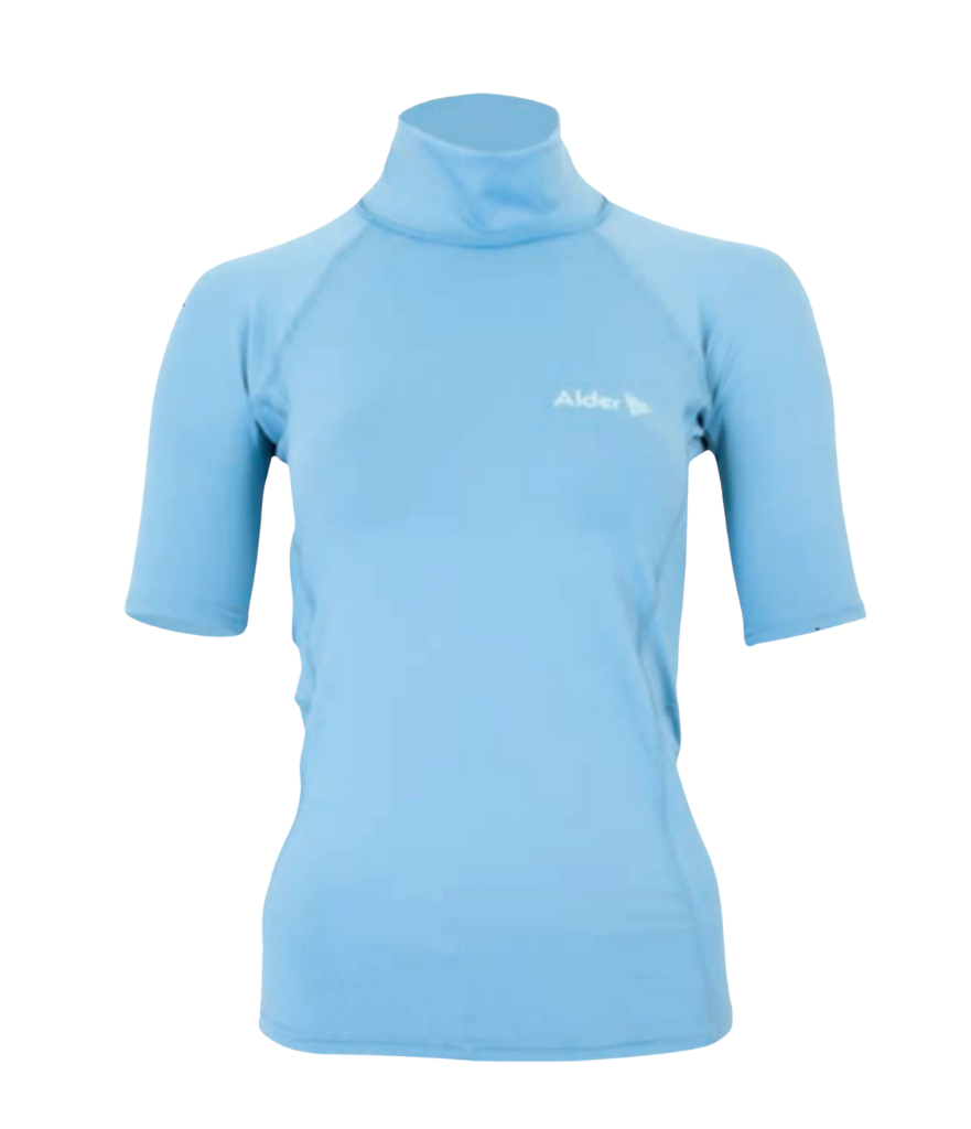 CRUZ GIRL'S RASH VEST S/S (AGES 8 - 10) - BLUE
