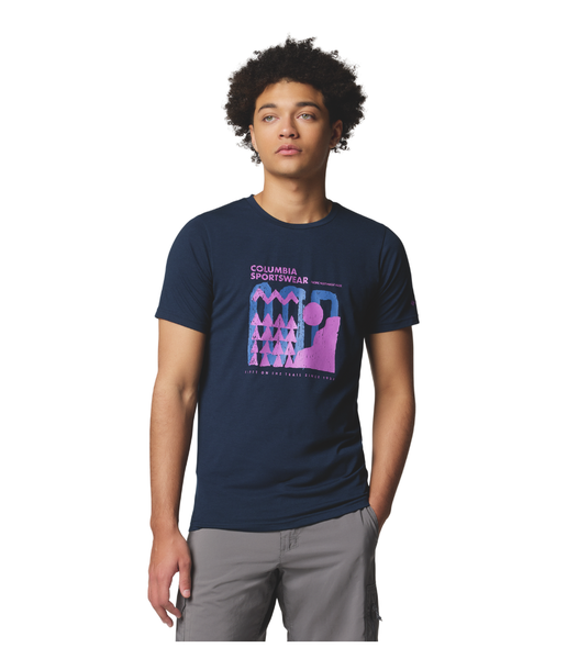 MEN'S SUN TREK SHORT SLEEVE GRAPHIC TEE - COLLEGIATE NAVY