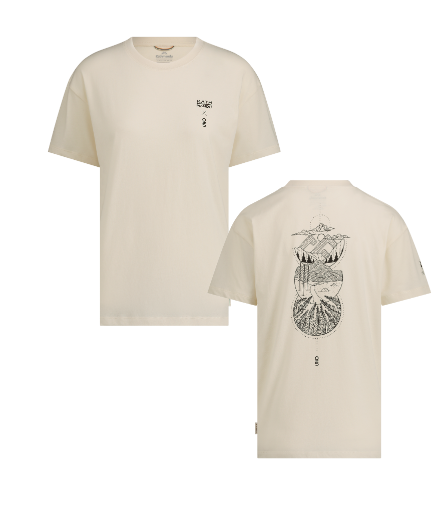WOMEN'S O.SMITHER LINES ORGANIC COTTON TEE - NATURAL