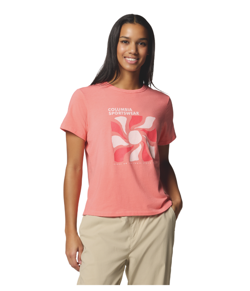 WOMEN'S SUN TREK GRAPHIC SS III - ALPENGLOW/WAVY
