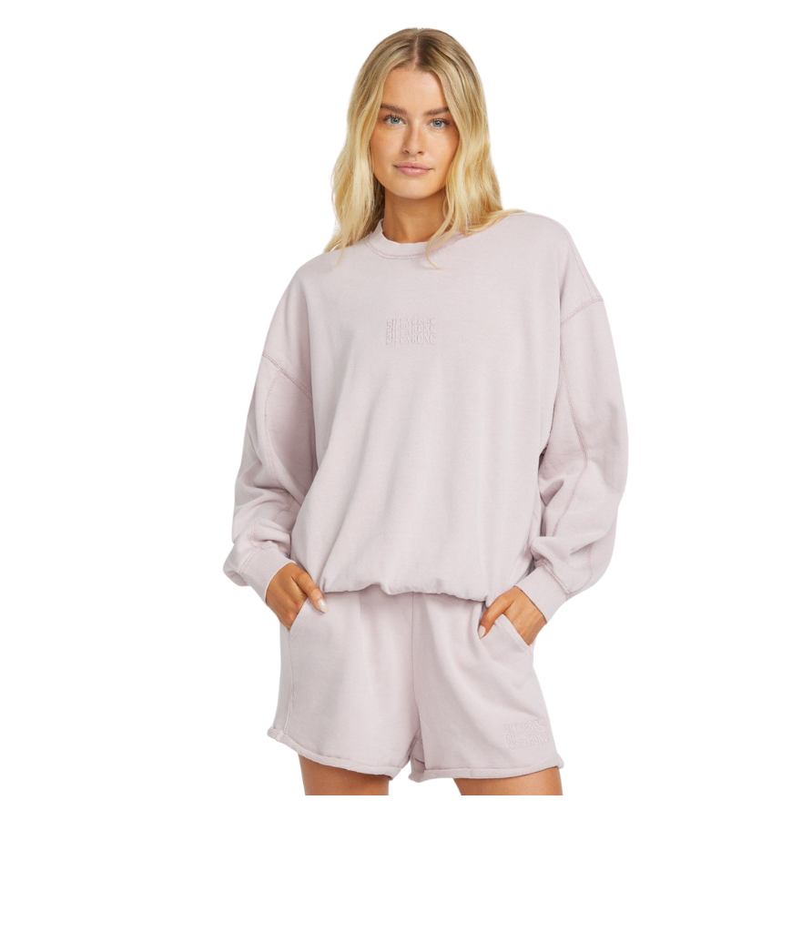 SO TYPICAL KENDAL WOMEN'S CREW TERRY SWEATER - HAZE