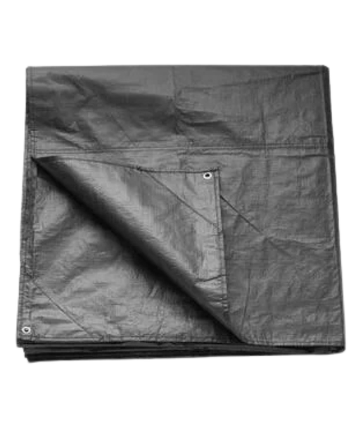 PE GROUNDSHEET 200X200CM - SMOKE