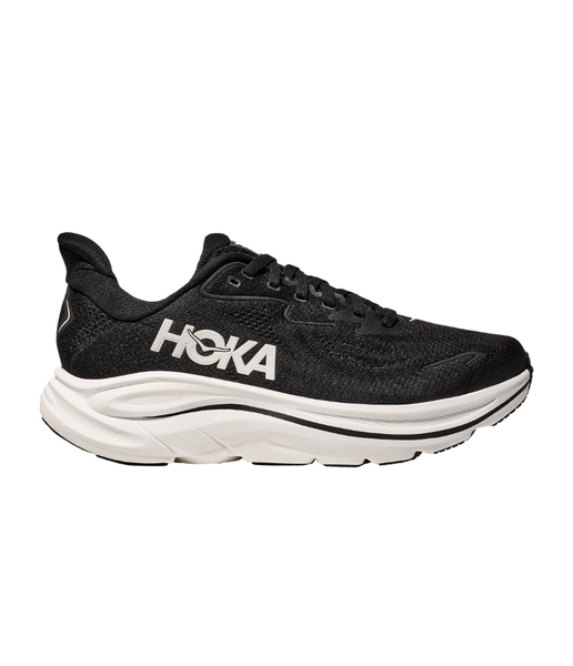 Men’s HOKA Clifton 10 Wide Running Shoes – Black/White