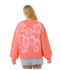 HIBISCUS HEAT JACQUARD CREW WOMEN'S - WATERMELON