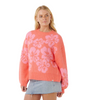 HIBISCUS HEAT JACQUARD CREW WOMEN'S - WATERMELON