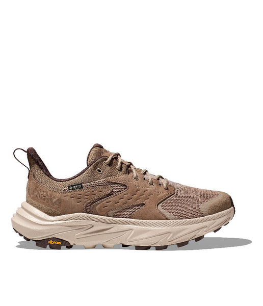 Men’s HOKA Anacapa 2 Low GTX waterproof hiking shoes in Dune and Oxford Tan