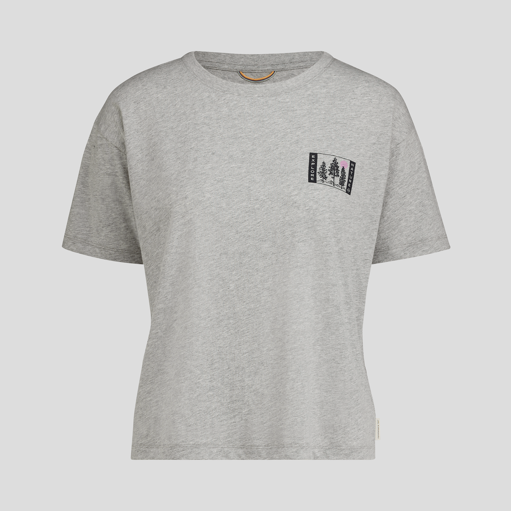 WOMEN'S EXPLORE NATURE ORGANIC COTTON TEE - LIGHT GREY