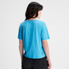 WOMEN'S O.SMITHER KEA ORGANIC COTTON TEE - LIGHT SEA